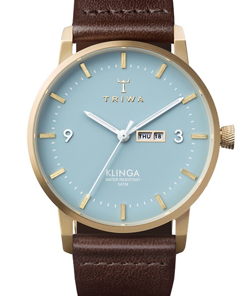 リスタルガ TRIWA マーケット - ラムズ・マークス au PAY マーケット店｜商品ロットナンバー：262403286 WATCH KLINGA ARCTIC（KLST106-CL010413 ブルー×ゴールド×ダークブラウン）の通販はau PAY オーガニッ