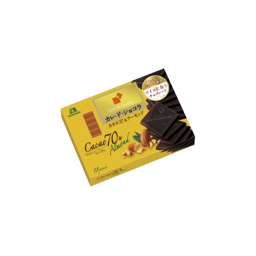 森永製菓 高品質 カレ ド バーゲンセール アーモンド18枚×6入 カカオ70 ショコラ