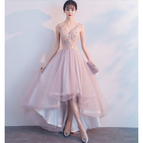 ロングドレス パーティードレス ロング丈 ノースリーブ レース 結婚式 二次会 お呼ばれ 大きいサイズ ピンク 韓国|au Wowma!(ワウマ)