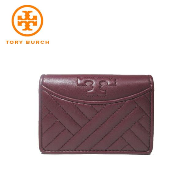 トリーバーチ アウトレット Tory Burch カードケース 1018 609 レザー Alexa Foldable Mini Wallet キルティング風 マチあり カー 激安の Alimamiy Ru