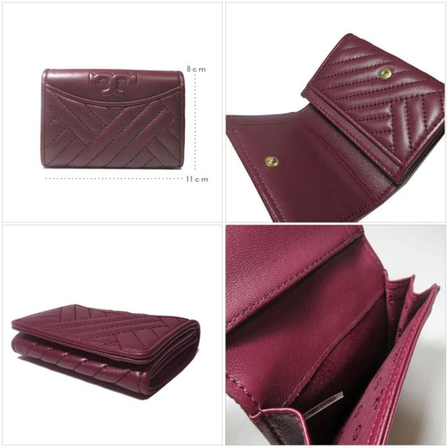 トリーバーチ アウトレット Tory Burch カードケース 1018 609 レザー Alexa Foldable Mini Wallet キルティング風 マチあり カー 激安の Alimamiy Ru