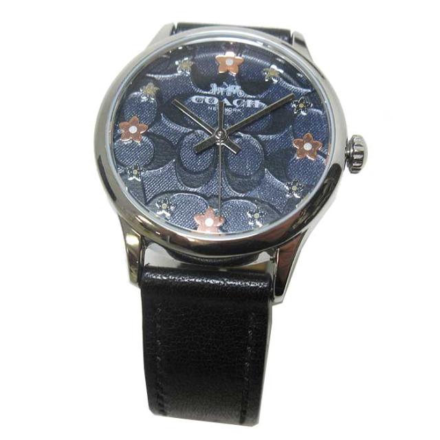 おすすめ ギフトbox付 コーチ アウトレット Coach 腕時計 14503292 Blk Wmn シグネチャー フラワーモチーフ レザーラバー 腕時計 文字盤 新版 Centrodeladultomayor Com Uy