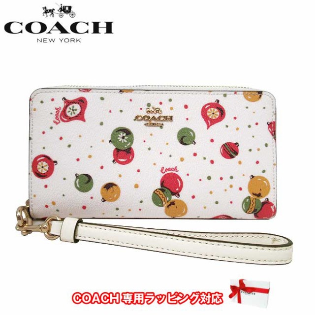 お買得！】 COACH コーチ オーナメント プリント ジップアラウンド 長