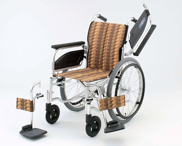 アルミ自走式車椅子 SALE 98%OFF 売れ筋アイテムラン NA-406W アームレスト跳ね上げ脚部開閉着脱 介護用品 日進医療器