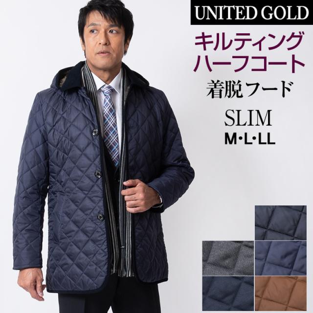 注目の ビジネスコート メンズ キルティングコート ハーフコート ハーフコート キルティングジャケット Pay 着脱フード付 メンズ 4656 4657 イクタハラチョウ 3f10e41b Damripontianak Id