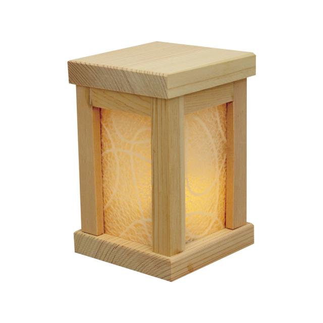 100 の保証 盆灯籠 お盆飾り 仏具 Ledライト付 四角灯籠 分骨入れ付ミニ灯籠 木曽檜 手作り 保証書付 Www Iacymperu Org