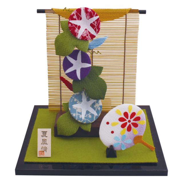 最高の 送料無料 沖縄 離島を除く 朝顔飾りセット 台付き手作りちりめん細工 夏の風物詩 置物 人形 予約販売品 Lovemesomegadgets Com