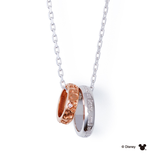 安い購入 送料無料 ディズニーコレクション 隠れミッキー The Kiss シルバー ペアネックレス ダイヤモンド レディース1本販売 Sv925製 人気満点 Vigorgh Com