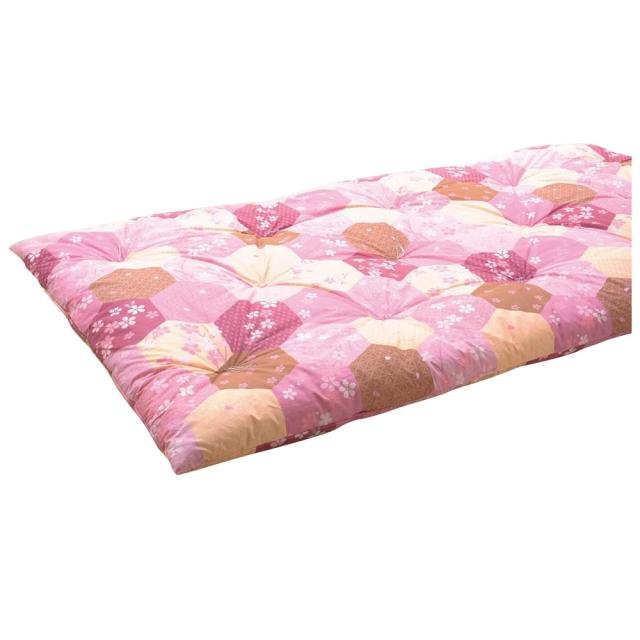 オープニングセール 布団 かわいい かわいい 女性 職人 マーケット 職人 軽い ふっくら 手作り 和布団 103x0 越後ふとん 軽量タイプ手作り綿わた敷きふとん シングル 桜柄ピンク系 北群馬郡 1d6766d1 Andersonareaymca Org