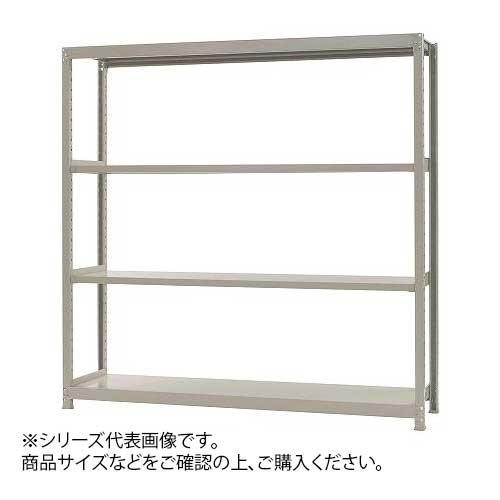 軽中量ラック　耐荷重200kgタイプ　単体　間口900×奥行300×高さ1500mm　4段　アイボリー