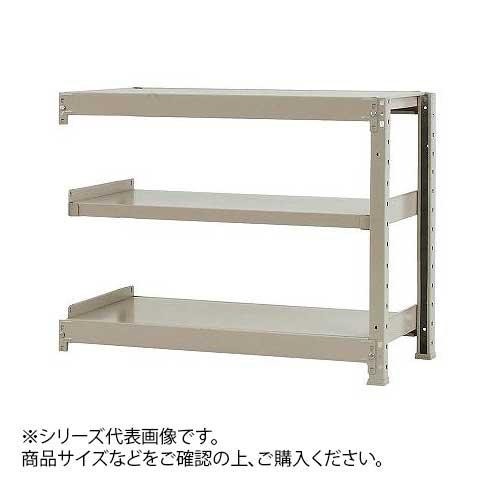 軽中量ラック　耐荷重200kgタイプ　連結　間口1500×奥行300×高さ900mm　3段　アイボリー