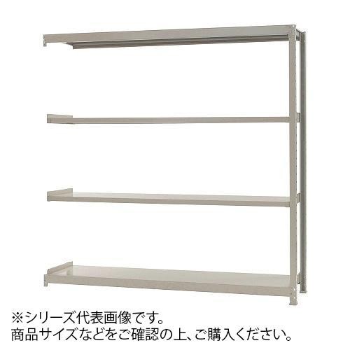 軽中量ラック　耐荷重200kgタイプ　連結　間口1200×奥行300×高さ1800mm　4段　アイボリー