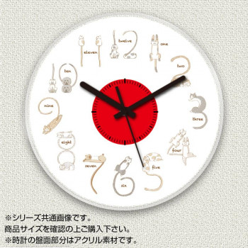 即納 Myclo マイクロ 壁掛け時計 アクリル素材 クリア 丸型 30cm 猫 ネコ 国旗 日本 Japan Com11 速達メール便送料無料 Desmarques Etvous Fr