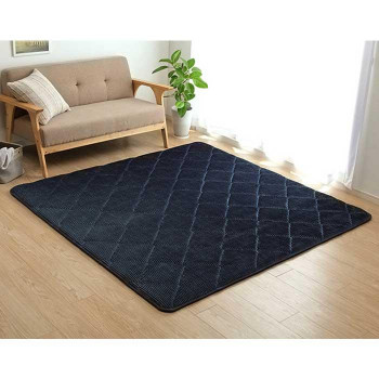 大特価 ホットカーペット対応 コーデュロイ キルトラグ 無地 約185 185cm ネイビー メーカー直送 き 銀行振込前払い 同梱 即日出荷 Galactichallenge Com