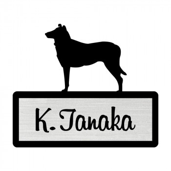 在庫処分大特価 シルエットプレート ミニ表札 Dog 犬 Lサイズ 112mm 95mm スムースコリー Sp0 60 Off Www Centrodeladultomayor Com Uy