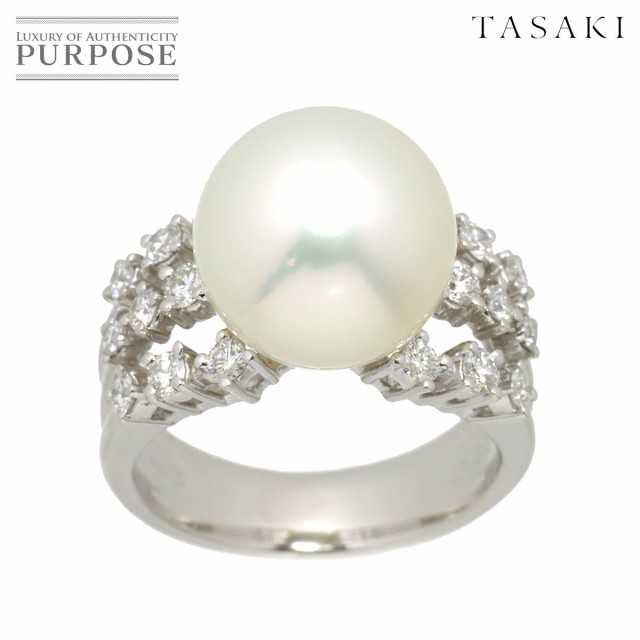 タサキ TASAKI 11号 リング 南洋真珠 11.3mm ダイヤ 0.50ct Pt プラチナ 指輪 パール 南洋 田崎真珠 レディース 90162986 【中古】BJ