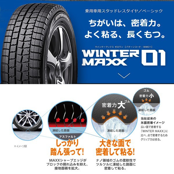 19年製 国産 14インチ ダンロップ ウィンターマックス Wm01 155 65r14 スタッドレス タイヤ 4本 Winter Maxx 軽自動車 全般 ムーブ の通販はau Wowma ワウマ M2k Auto Parts 商品ロットナンバー