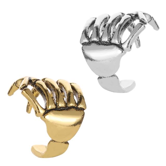 イヤーカフ スケルトン スケルトンハンド 骨 手 ガイコツ 指 骸骨 ハンド ノンホール イヤークリップ 片耳用 ユニセックス 骨 きもかわ