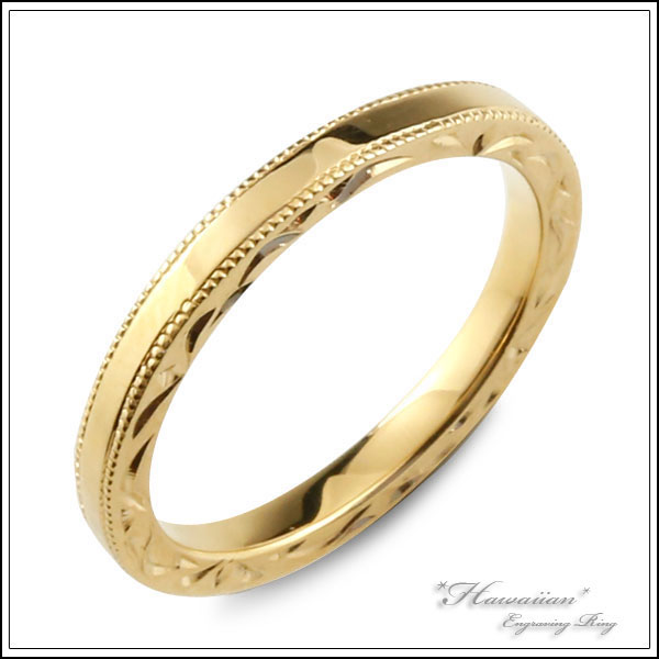 21人気新作 ハワイアン ハワイアンジュエリー メンズ リング K18 シンプル イエローゴールド 指輪 リング Sutevalle Org