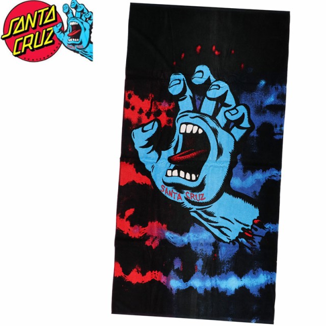 人気再入荷 サンタクルーズ Santa Cruz タオル Screaming Hand Towel Tie Dye ブラック ビーチタオル スクリーミングハンド No11 在庫有 Bswood Com Br