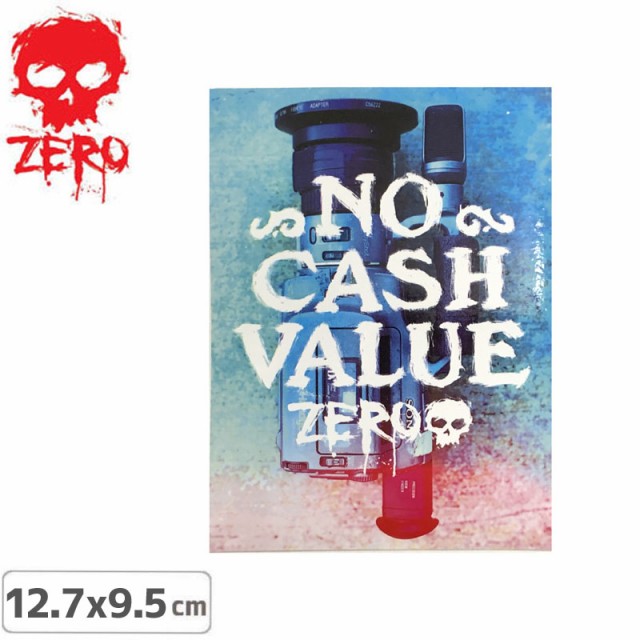 ゼロ Zero スケボー ステッカー No Cash X 9 5cm Value 上質 Sticker 12 7cm No7