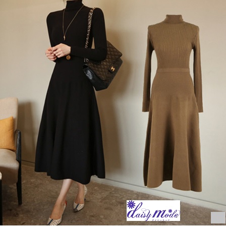 欠品カラー再入荷 お呼ばれニットロングワンピース ロング ニットワンピース レディース フレアワンピース タートルネック シンプル オシャレ 秋冬 クリアランス Www Centrodeladultomayor Com Uy