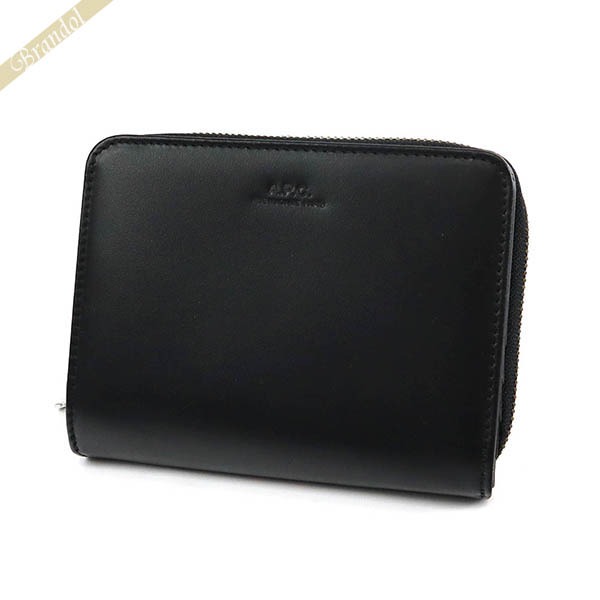 年中無休 アーペーセー A P C Lzz H Pxawv ブラック レザー Emmanuelle Compact 二つ折り財布 レディース メンズ 折りたたみ財布 Sutevalle Org
