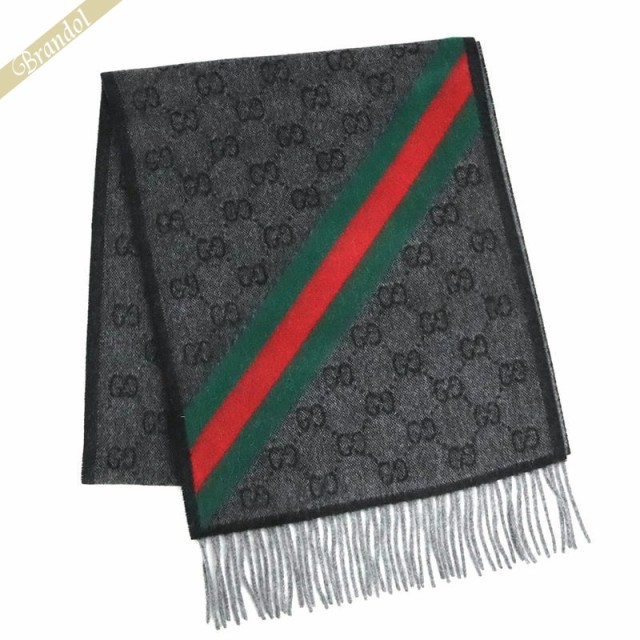 グッチ GUCCI メンズ・レディース ストール ウール100% GG柄 マフラー