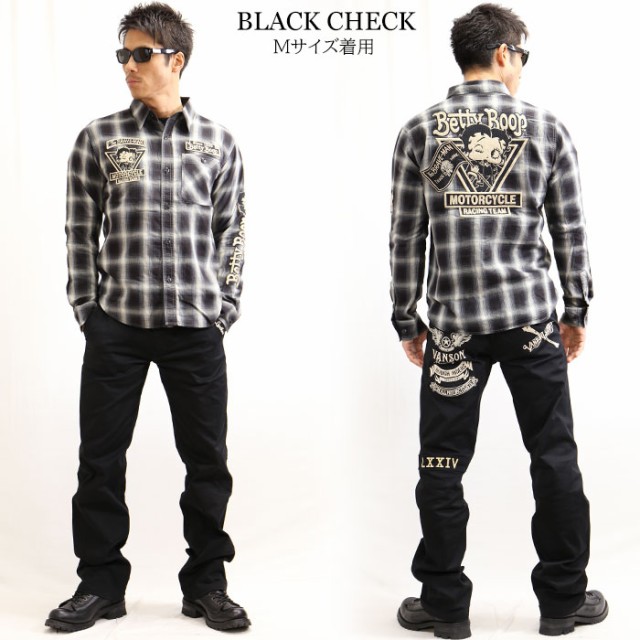 される㊝ チェックシャツ bbb-2004の通販はau PAY マーケット - BICKS Market｜商品ロットナンバー：424649626 THE BRAVEMAN×BETTY BOOP 長袖シャツ フロント