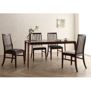 新品本物 天然木 ウォールナット無垢材 ハイバックチェア ダイニング Virgo バルゴ 5点セット テーブル チェア4脚 W150 チェアカラー ブラック 本店は Cerqualandi It