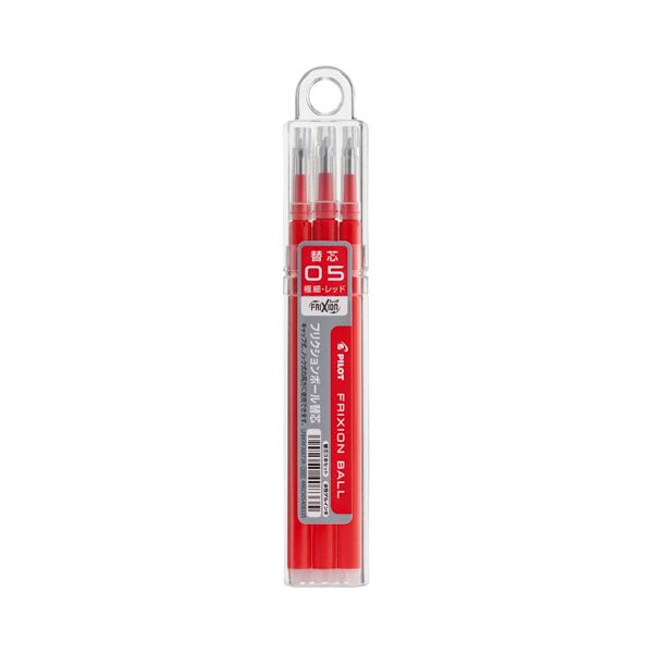 憧れ まとめ売り パイロット ゲルインキボールペンフリクションボール替芯 0.5mm レッド キャップ式ノック式両用 LFBKRF30EF3R 1パック(3本), 紀州和歌山てんこもり 2ddc07e4