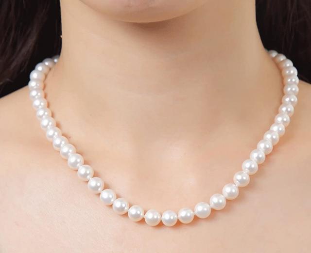 パール ネックレス 結婚式 冠婚葬祭用 本真珠ネックレス＆ピアスorイヤリングセット 7.58mm ハートキーパーボックス付の通販はau PAY マーケット 淡水真珠専門店つやたま au