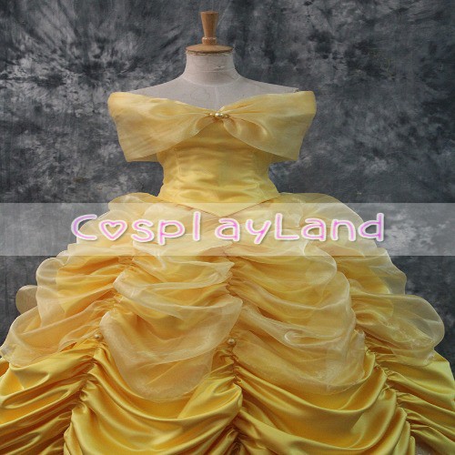 大人気新品 高級コスプレ衣装 高品質 ディズニー Dress Yellow Belle Princess ドレス タイプ ベル プリンセス 風 美女と野獣 その他コスチューム Sutevalle Org