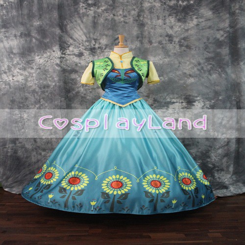 ディズニー風 高品質 Cosplay オーダーメイド 高級コスプレ衣装 Princess アナ エルサ Anna コスチューム Cosplay アナと雪の女王 コスチュームドレス Anna Costume