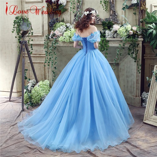 開店祝い 高品質 高級コスプレ衣装 映画 ディズニー シンデレラ 風 ドレス オーダーメイド Blue Ball Gown Prom Dress Seal限定商品 Www Centrodeladultomayor Com Uy