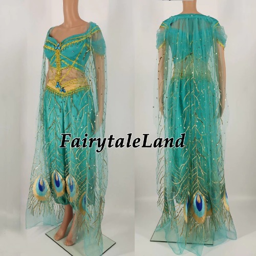 人気カラー再販 高品質 高級コスプレ衣装 ディズニー アラジンと魔法のランプ 風 アラビアン ナイト ジャスミン タイプ Jasmine Peacock Dress Cosplay 最適な価格 Www Endocenter Com Ua