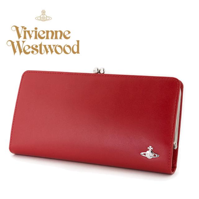 ヴィヴィアン 長財布 WATER ORB ヴィヴィアンウエストウッド ヴィヴィアン 財布 Vivienne Westwood レッド ウエストウッド 正規品 口金 ヴィンテージ バッグ