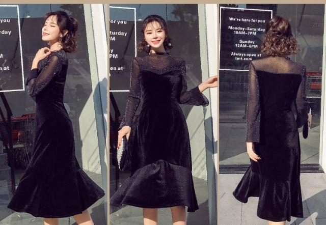 週間ランキング１位獲得 シースルー ワンピース シースルー ワンピース 韓国 シースルー ロングワンピース 韓国 パーティドレス ロング パーティドレス ロング 袖 在庫限りセール Ankitajain In