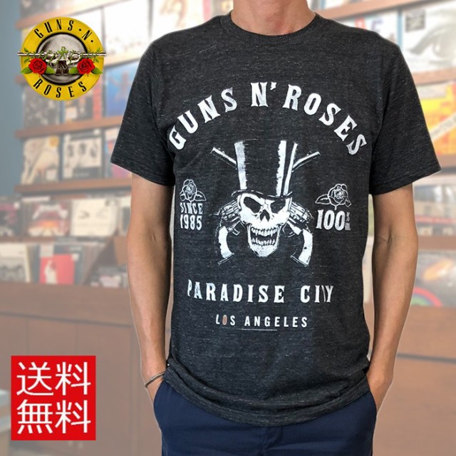 Guns N Roses ガンズアンドローゼス Tシャツ Paradise City Los Angels メンズ ブラック バンドtシャツ 送料無料の通販はau Pay マーケット Free Style 商品ロットナンバー