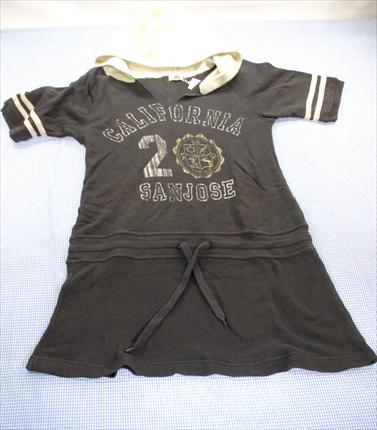 クリフメイヤー Kriffmayer ワンピース 半袖 160cm チャコールグレー系 オールインワン ジュニア 女の子 子供服