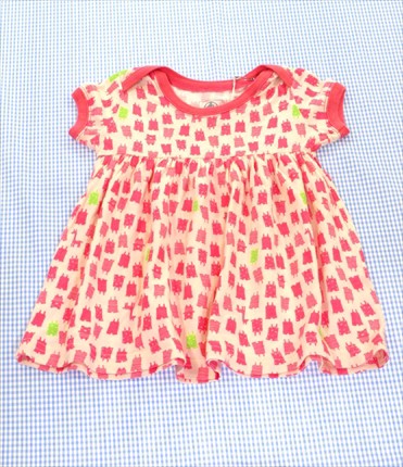 プチバトー PETIT BATEAU ワンピース 半袖 60cm 白系 オールインワン ベビー キッズ 女の子 子供服 中古の通販はau