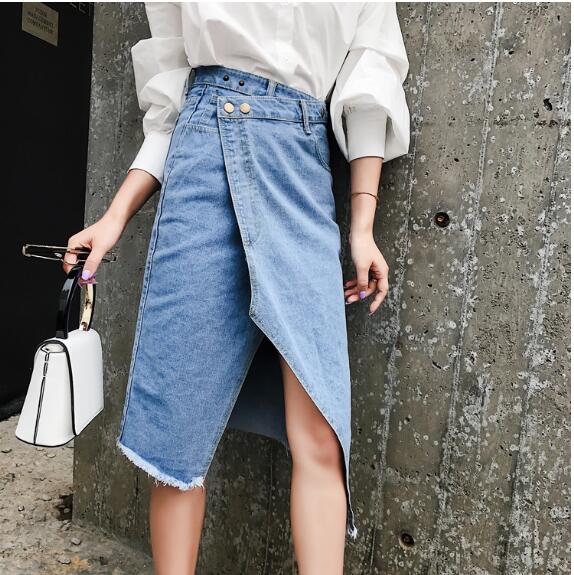 デニムスカート レディース ボトムス ラップスカート タイトスカート