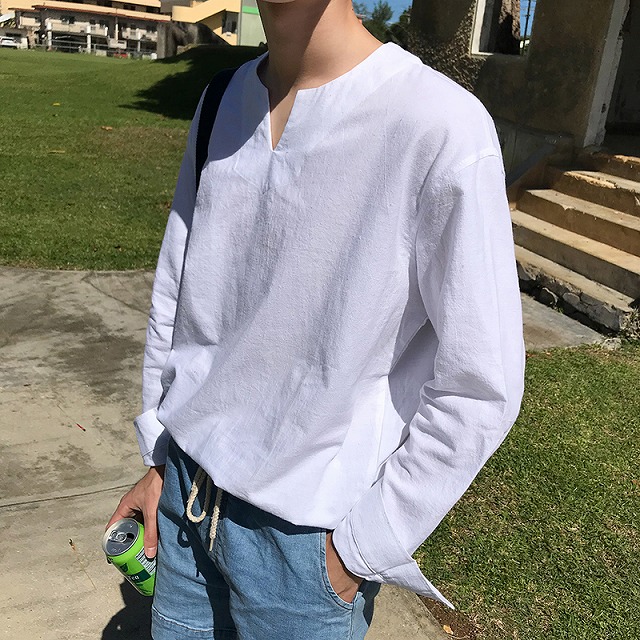 メンズファッション トップス その他トップス プルオーバーシャツ 長袖