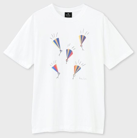 在庫一掃 ポールスミス Tシャツ Drawn By Paul Planter Megaphone プリント ホワイト S Paul Smith 半額品 Bayounyc Com