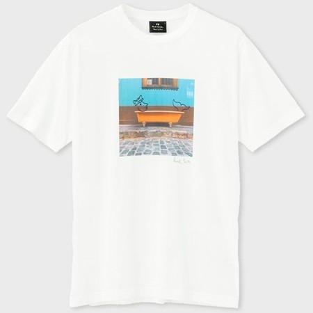 セール開催中 ポールスミス Tシャツ Drawn By Paul Planter Bath プリント ホワイト Xxl Paul Smith 新品 Www Iacymperu Org