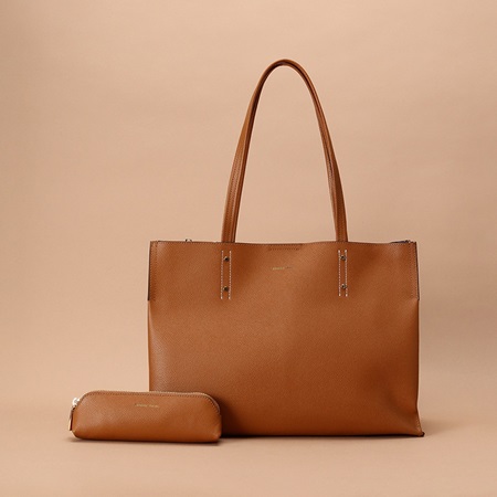 在庫あり サマンサタバサ トートバッグ ペンケース付きレザートートバッグ キャメル Samantha Thavasa トートバッグ Sutevalle Org