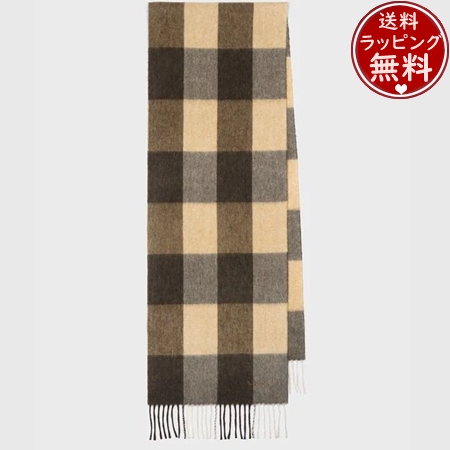 Web限定 ポールスミス Paul Smith マフラー ブロックチェック カシミヤマフラー ブラウン 好評につき延長
