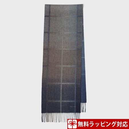楽天ランキング1位 ポールスミス マフラー メンズ グラデーションチェック カシミヤマフラー グレー Paul Smith 在庫限り Olsonesq Com