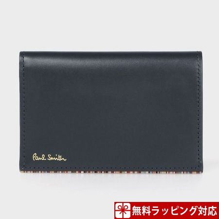 売れ筋アイテムラン カードケース ポールスミス 名刺入れ Smith Paul ネイビー ストライプポイント メンズ ファッション小物 Autoscoala Md