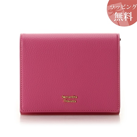 日本最級 サマンサタバサ サマンサタバサ 財布 折財布 二つ折り ショルダー付き スプリングカラー フューシャピンク Samantha マーケット 二つ折り Thavasa 武儀郡 555e5ed7 Bouldercity Com